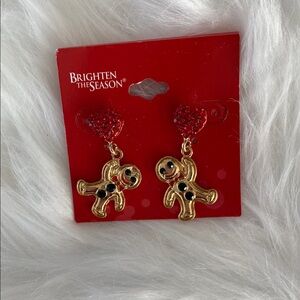 New Brighten The Season Gingerbread Earrings